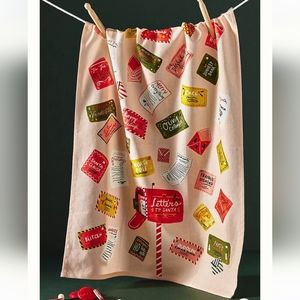Anthropologie Letters to Santa dishtowel